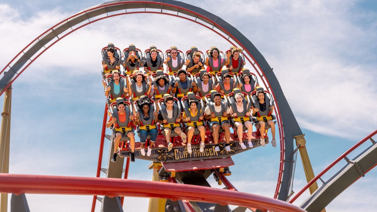 The "Cliffhanger" at San Antonio's Fiesta Texas. (San Antonio's Six Flags Fiesta Texas) 