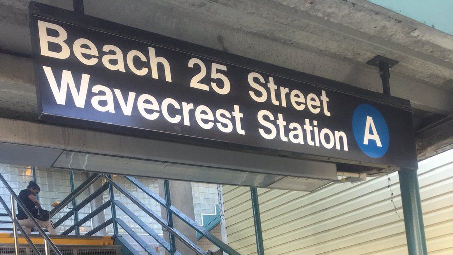 A train returns to Rockaways