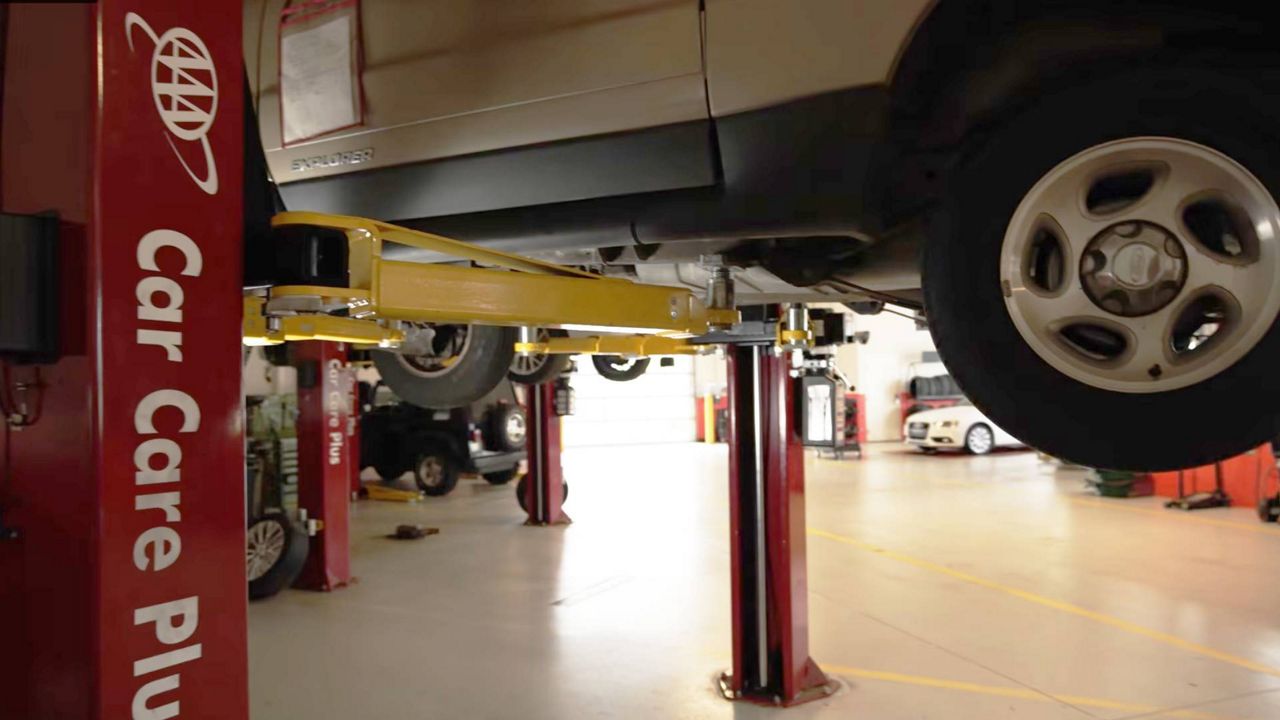 A vehicle being serviced at one of AAA's Car Care locations. (Photo: AAA)