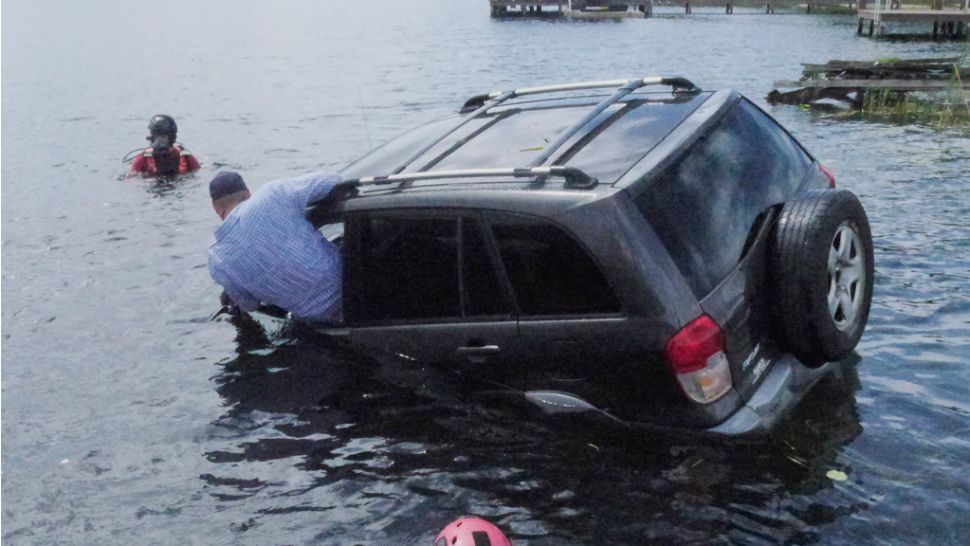 submerged car