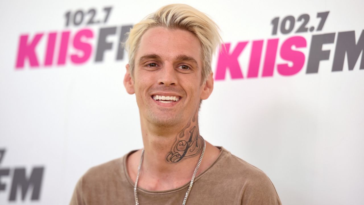 Aaron Carter arrives at Wango Tango at StubHub Center on Saturday, May 13, 2017, in Carson, Calif. (Photo by Richard Shotwell/Invision/AP)