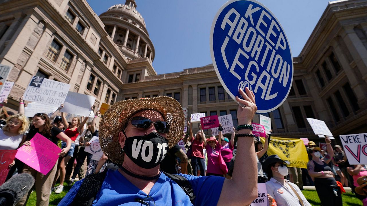 A pro-choice rally at the Texas State Capitol in Austin. (AP Photo)