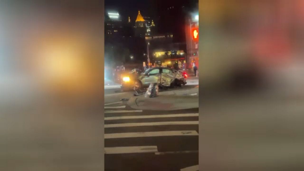 Multiple-car accident in Chinatown leaves 11 injured, one person detained