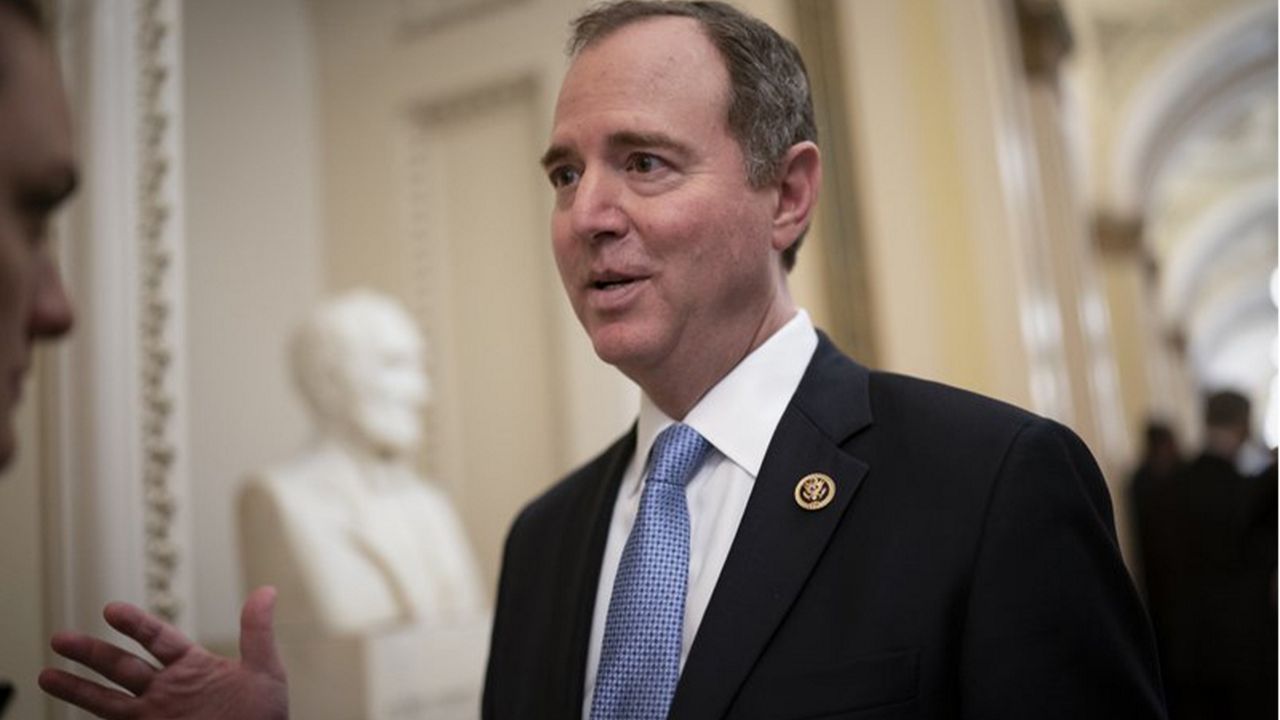  In this March 3, 2020 file photo House Intelligence Committee Chairman Adam Schiff, D-Calif., talks to reporters on Capitol Hill in Washington, Tuesday, March 3, 2020. (AP Photo/J. Scott Applewhite, File)