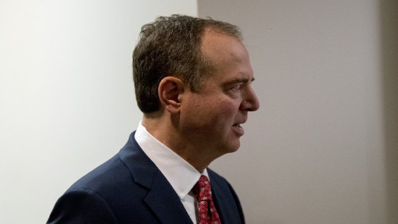 Rep. Adam Schiff, D-Calif., Chairman of the House Intelligence Committee, arrives at a closed door meeting on the ongoing House impeachment inquiry into President Donald Trump on Capitol Hill in Washington, Tuesday, Nov. 5, 2019. (AP Photo/Andrew Harnik)
