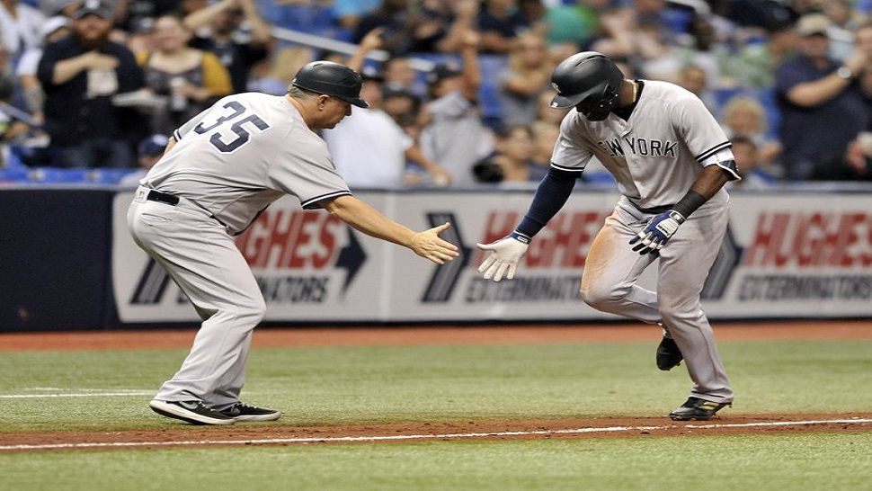 Voit homers twice to lead Yankees over Angels 7-5