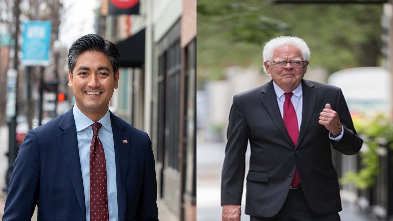 Aftab Pureval (Left) and David Mann (Right) are running to be the next mayor of Cincinnati.