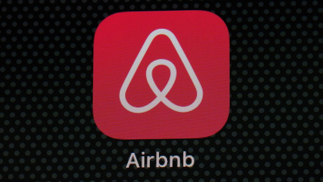 The Airbnb app icon is displayed on an iPad screen in Washington, D.C., on May 8, 2021. (AP Photo/Patrick Semansky, File)