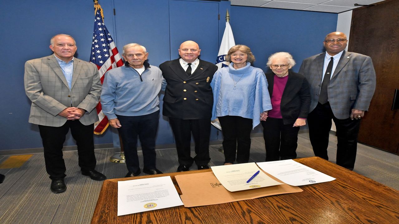 Akron Mayor Dan Horrigan names Joseph Natko 20th fire chief. (Photo courtesy of city of Akron)