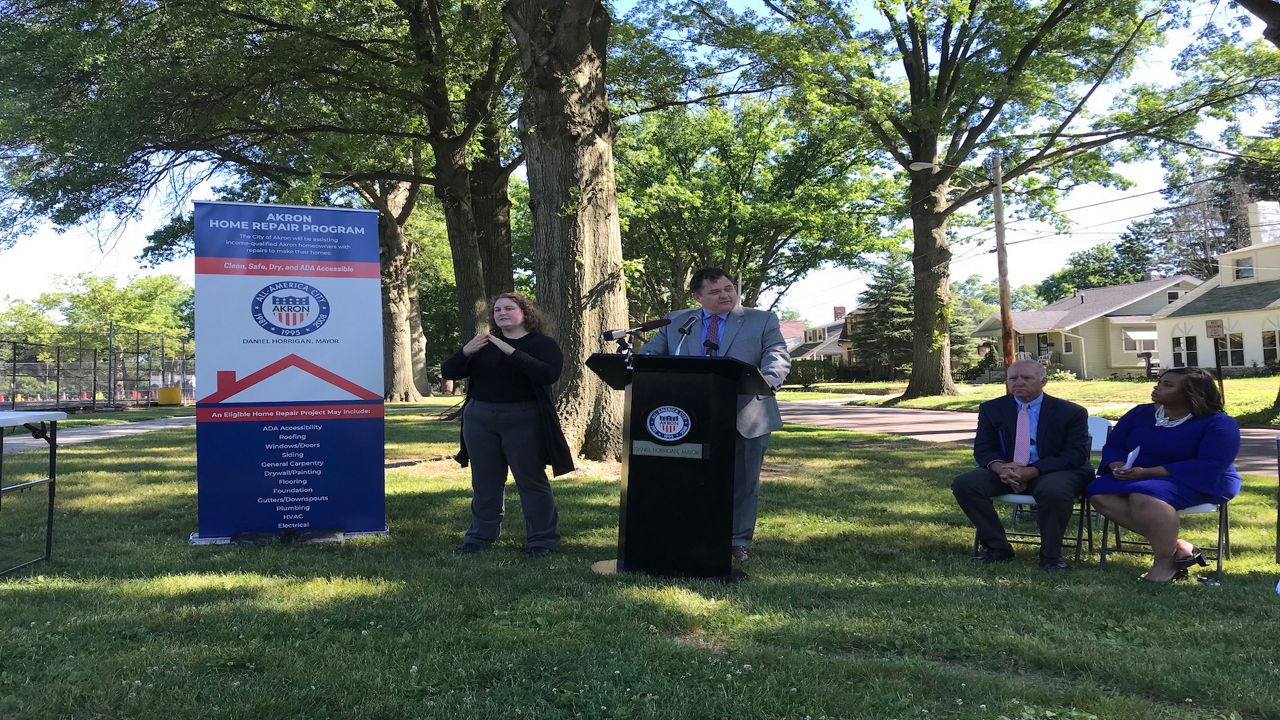 Akron officials announced the launch of the $10 million Akron Home Repair Program at a press conference on Thursday. 