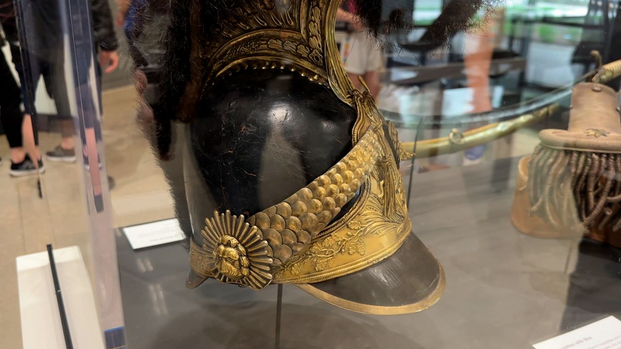 The Ralston Family Collections Center is a two-story, 24,000-square-foot addition aimed at housing nearly 500 new artifacts recovered from the Alamo, like this helmet.