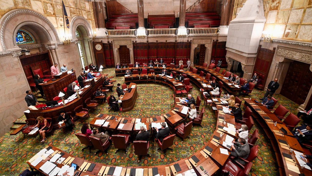 Lawmakers convened in the state Senate on Thursday, June 2, 2022. (AP Photo/Hans Pennink)