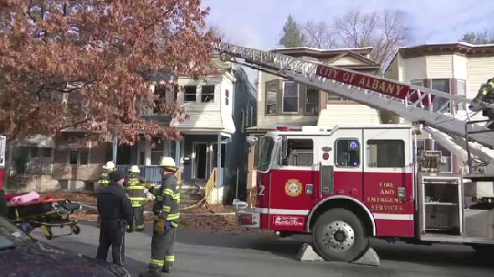 Apartment building damaged by fire in Albany