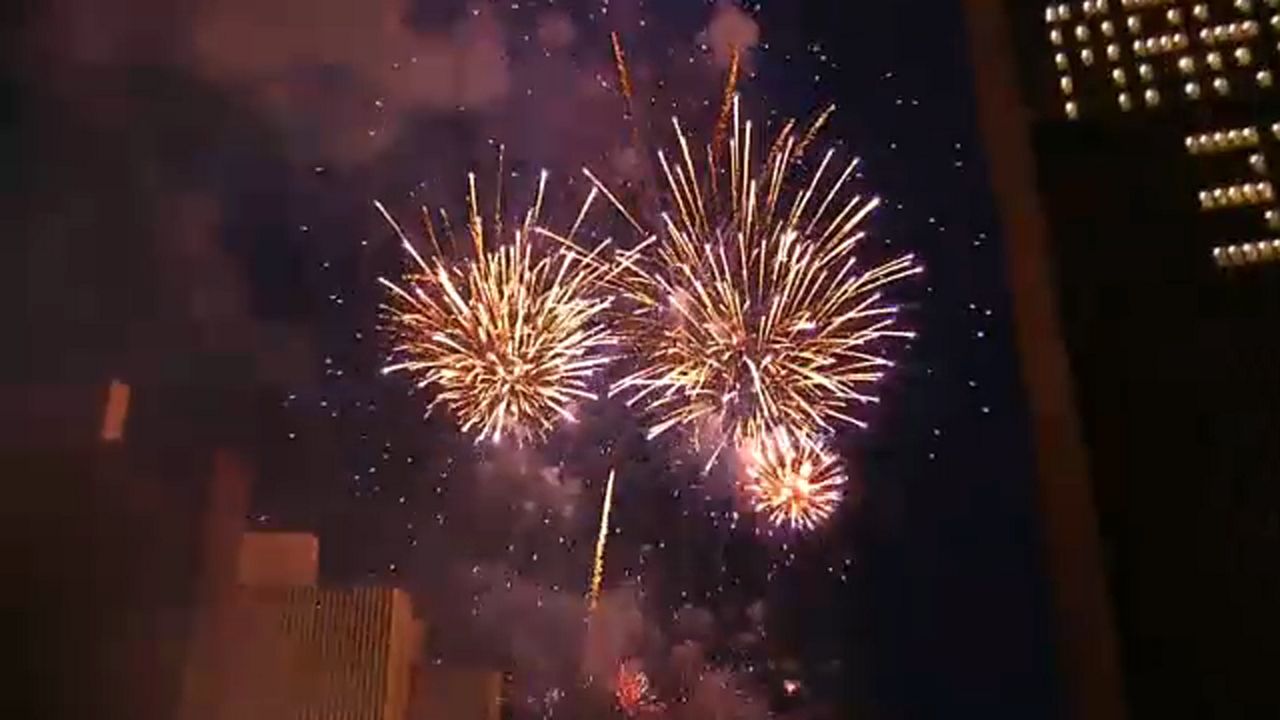 Celebrating 4th of July with fireworks from Empire Plaza