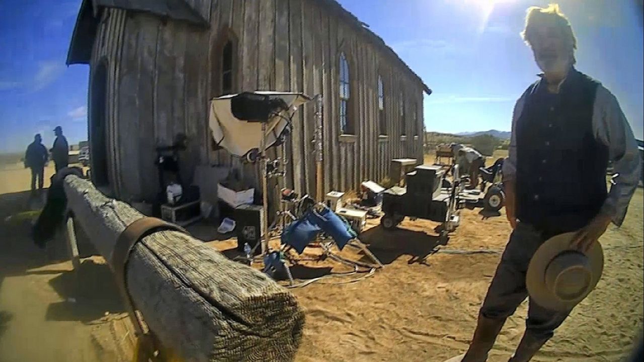 In this image taken from video released by the Santa Fe County Sheriff's Office, Alec Baldwin speaks with investigators following a fatal shooting on a movie set in Santa Fe, N.M. A New Mexico judge is considering an array of restrictions on evidence, testimony and arguments ahead of a trial for Alec Baldwin. The Monday, July 8, 2024, pretrial hearing sets the stage for Baldwin to appear in court this week on a single charge of involuntary manslaughter in the death of a cinematographer. (Santa Fe County Sheriff's Office via AP, File)