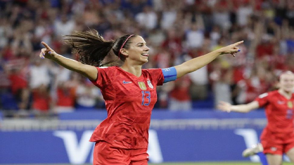 The United States' Alex Morgan scored the game-winning goal in the 31st minute of Tuesday's Women's World Cup semifinal game against England.