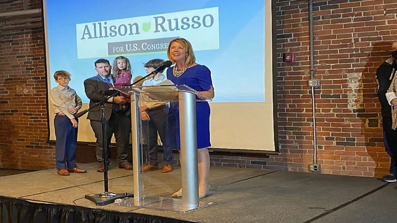 Allison Russo at podium