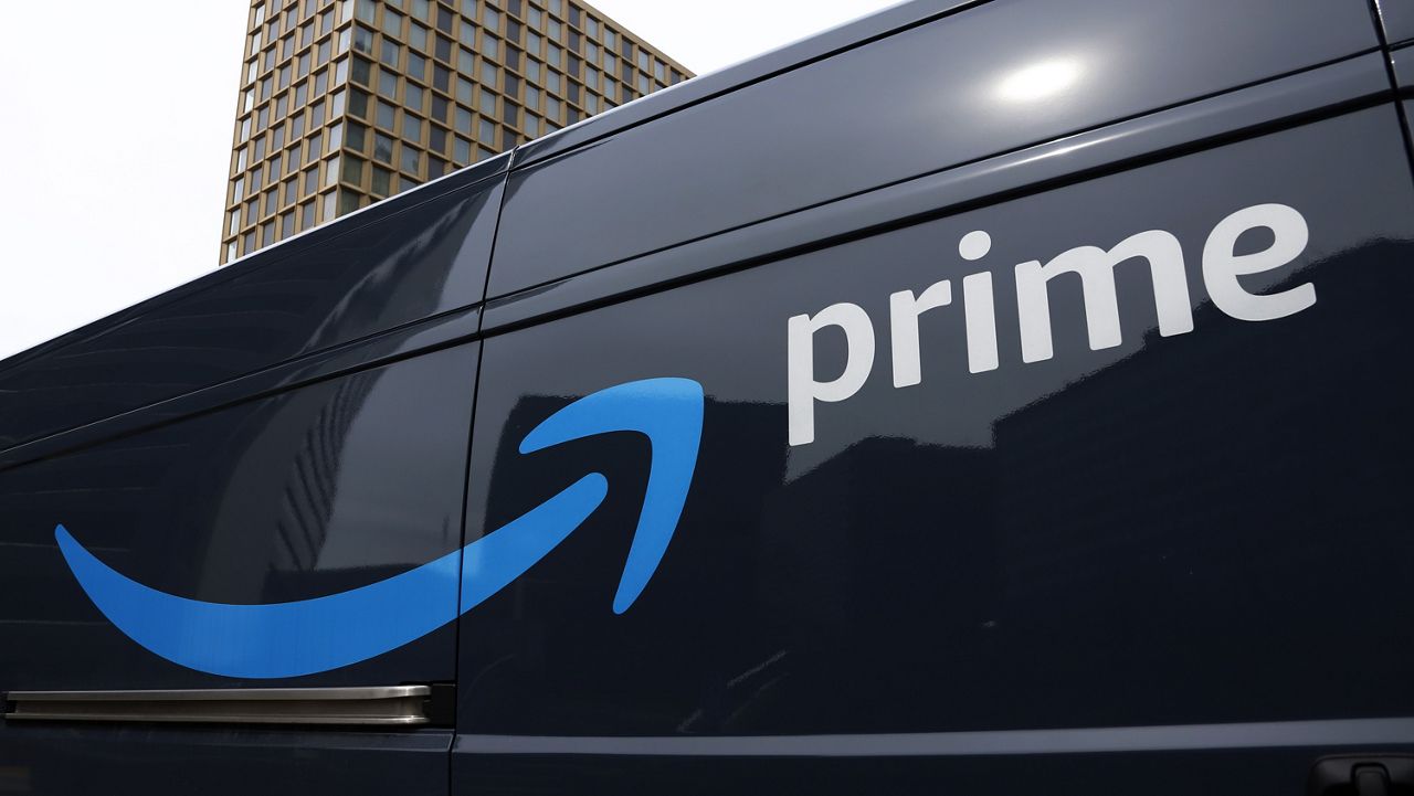 An Amazon Prime delivery vehicle is seen in downtown Pittsburgh. (AP Photo/Gene J. Puskar, File)