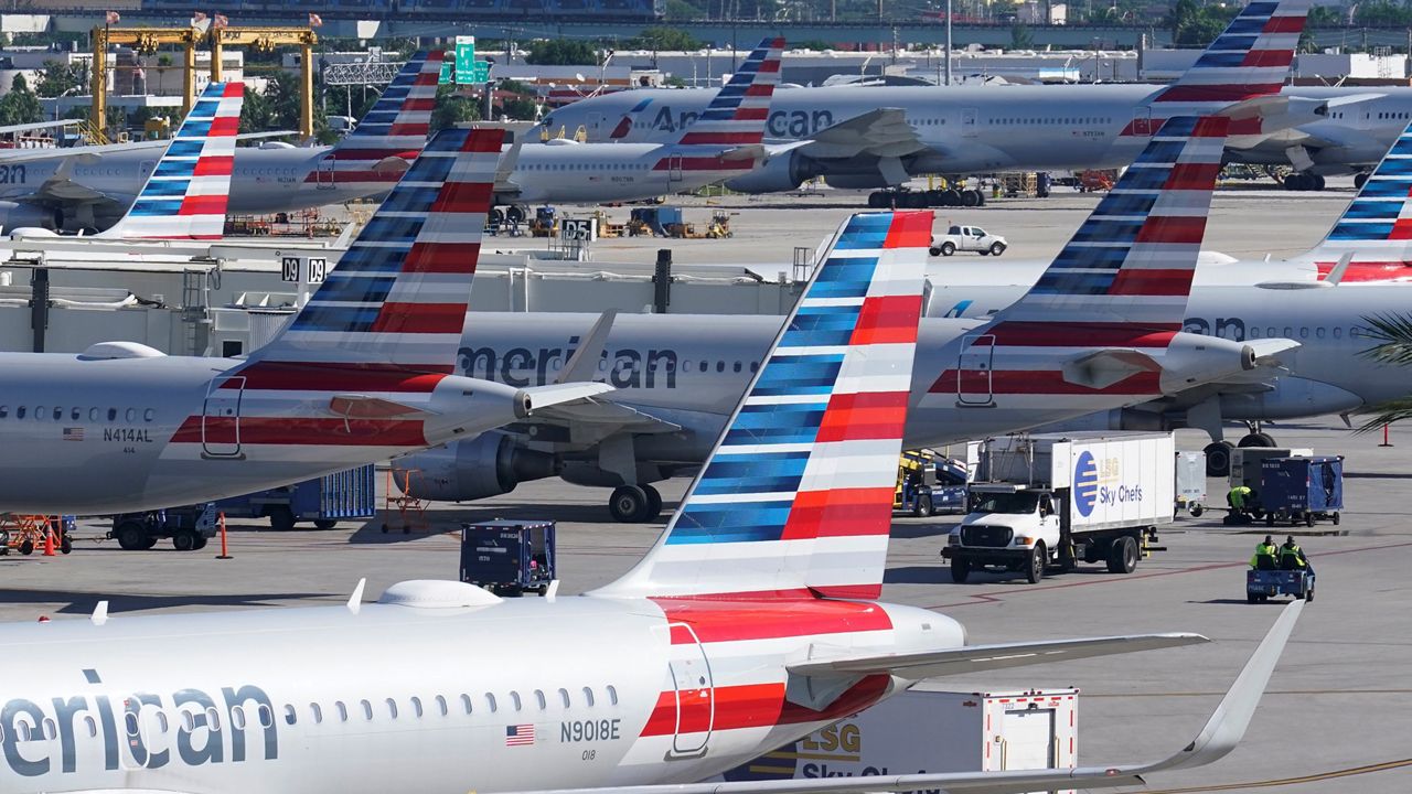 American Airlines planes. (Associated Press)