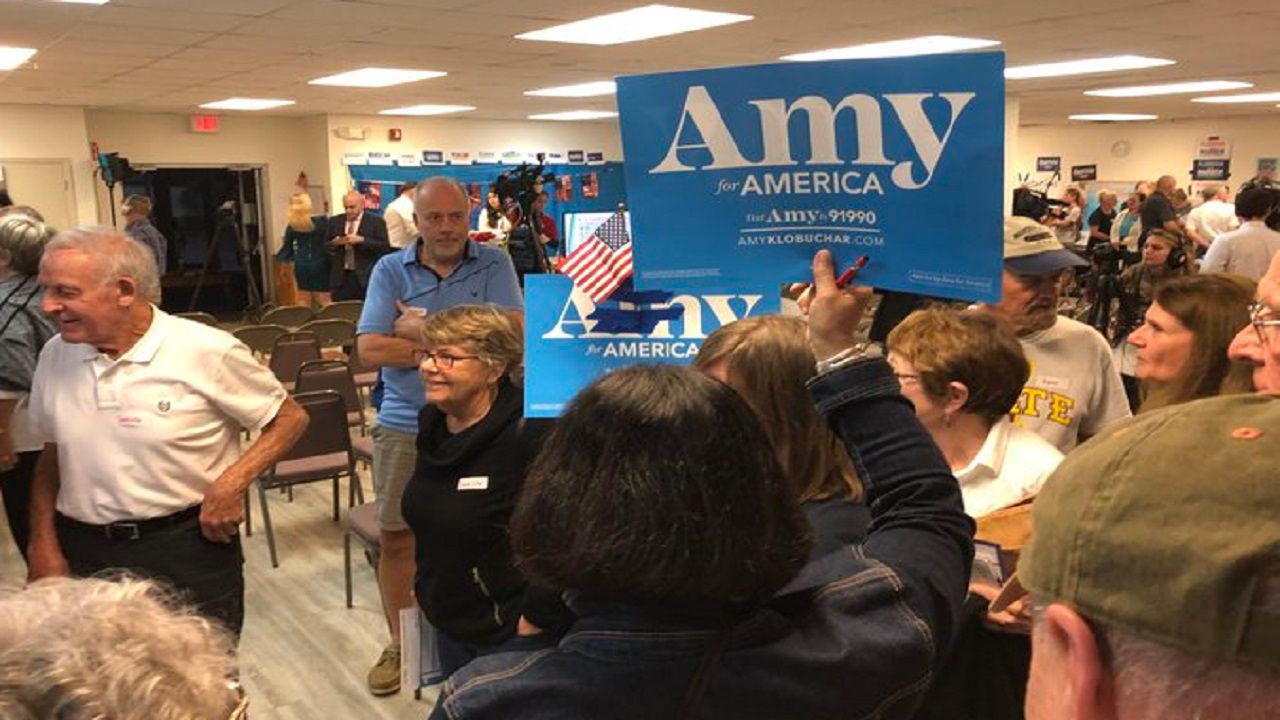 Minnesota Sen. Amy Klobuchar has been a distant fifth in most polls taken in advance of the Iowa Caucus, but she was by far the most popular choice of the Iowans who participated in St. Pete, taking 48 votes. (Mitch Perry/Spectrum News Staff)
