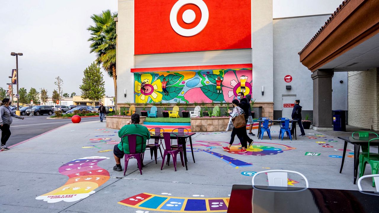 A mural on the side of a Target building in Anaheim (courtesy NewMark Merrill Cos.)