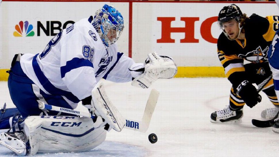 Tampa Bay goaltender Andrei Vasilevskiy went 39-10-4 with a 2.40 goals-against average and a .919 save percentage last season.