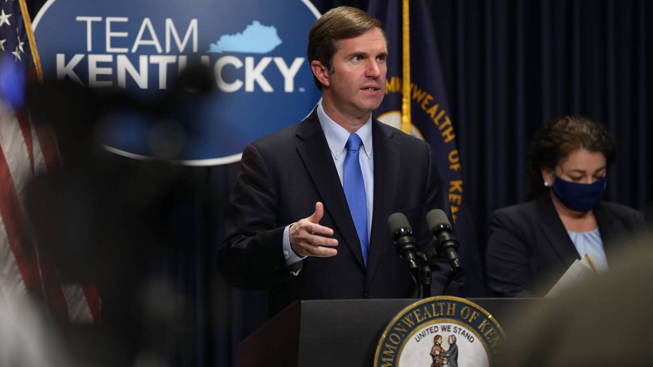 Gov. Andy Beshear speaks during a Team Kentucky briefing on Feb. 16, 2022. (Office of the Governor)