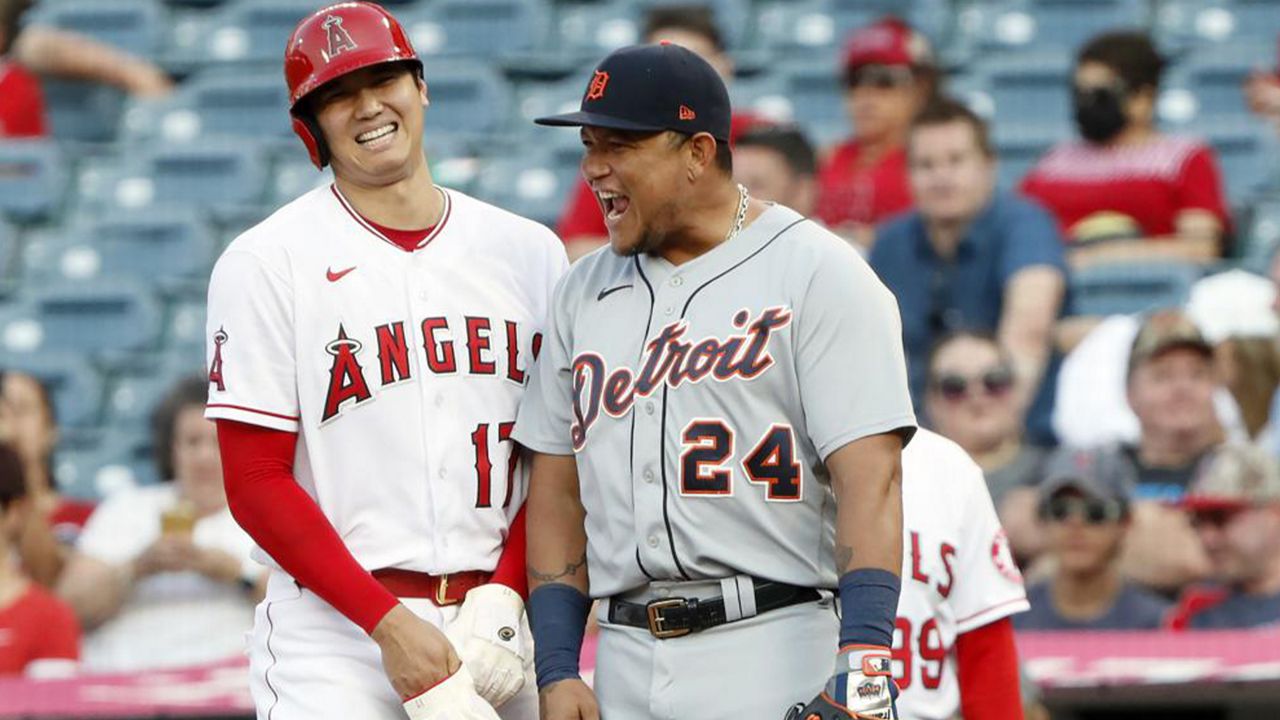 Ohtani, backed by Wards slam, leads Angels past Tigers 7-5