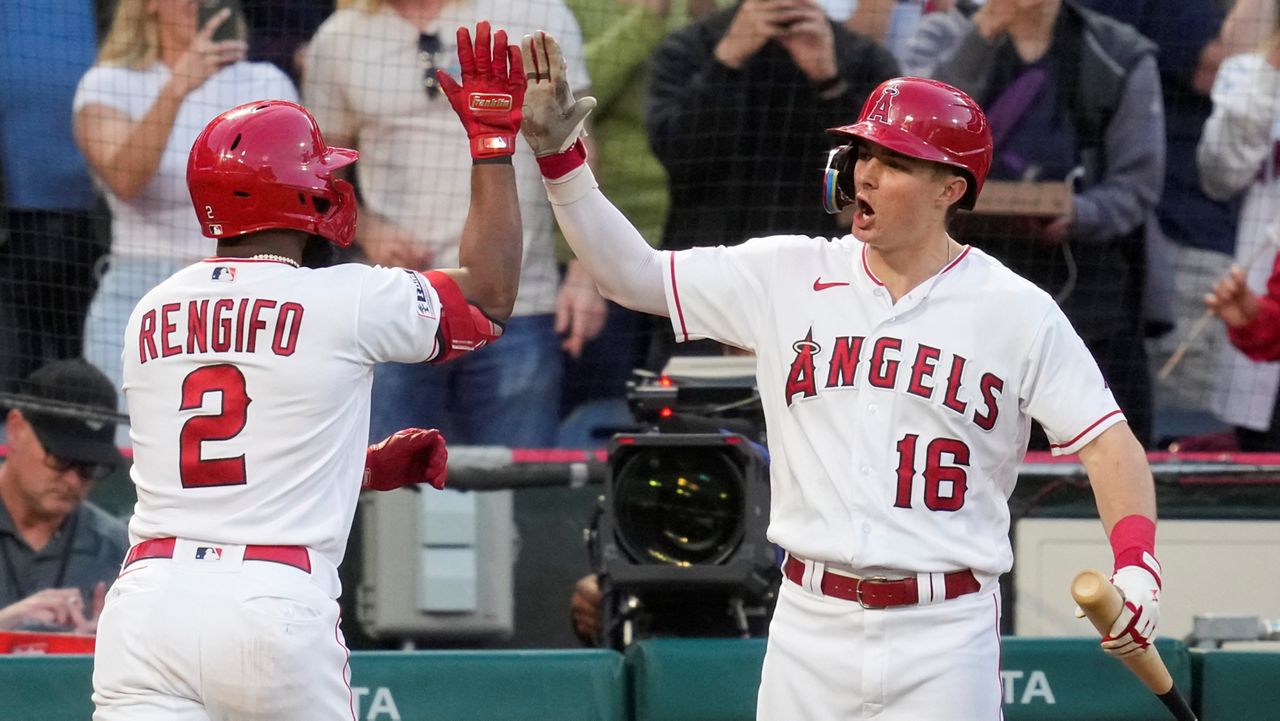 Luis Rengifo, Mike Trout and Hunter Renfroe power Angels to win - Los  Angeles Times