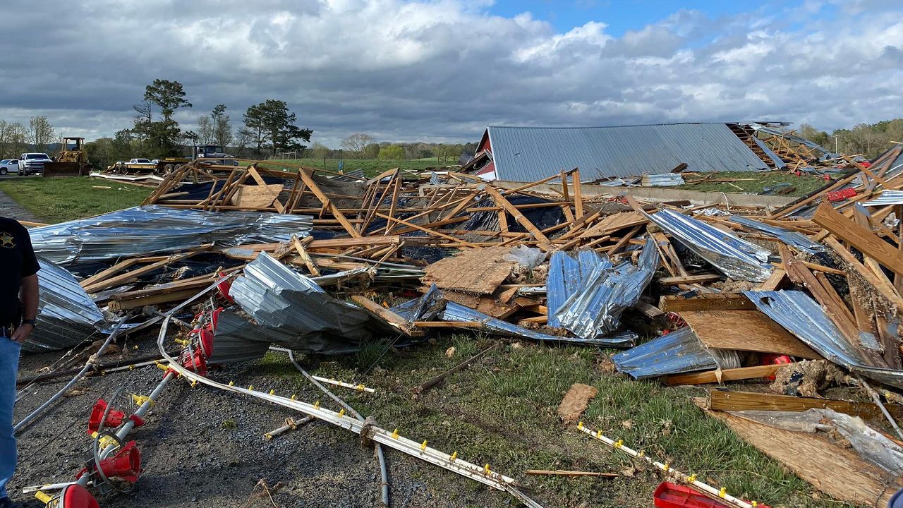 Anson County storm damage from Thursday afternoon. Photo by Anson County Emergency Services.