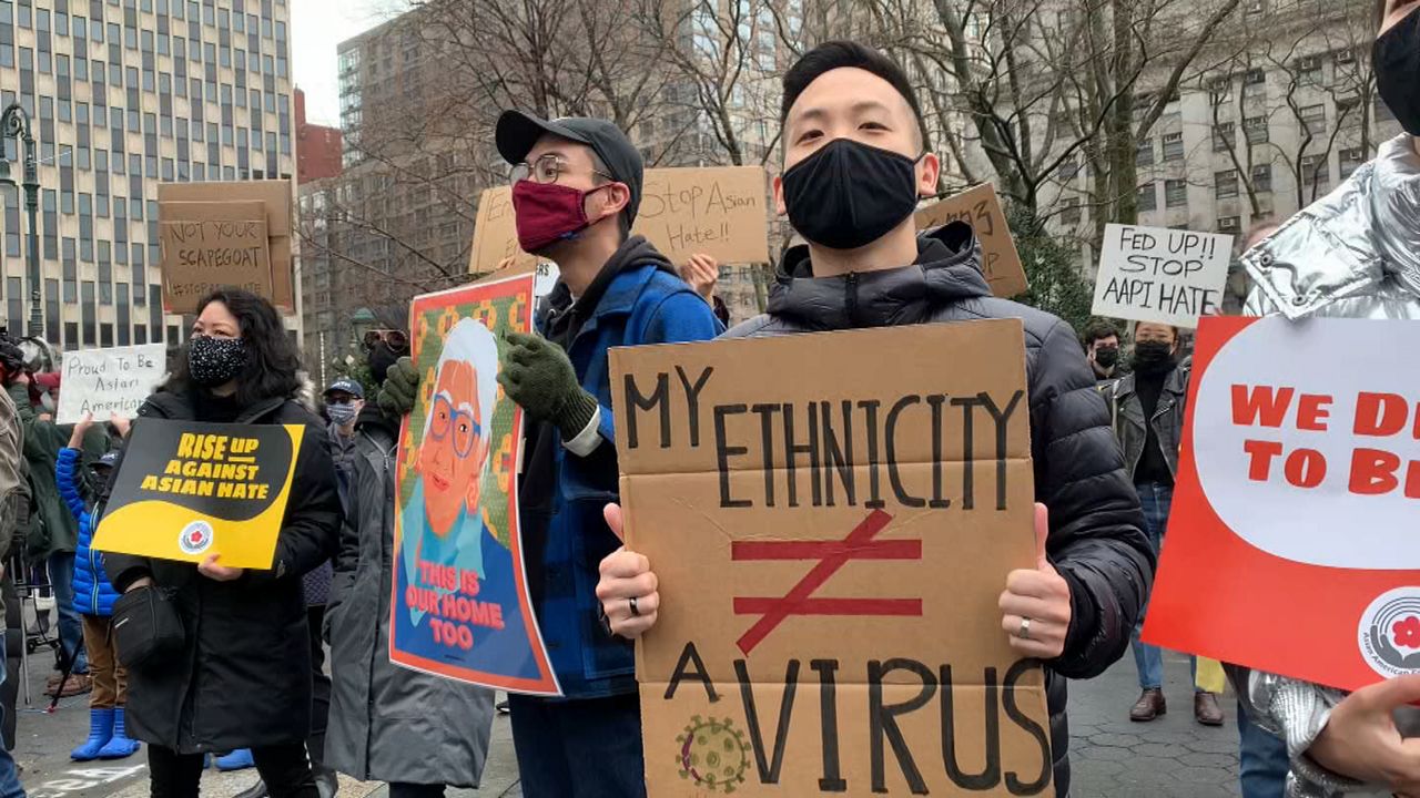 Hundreds Rally Against Anti-Asian Attacks