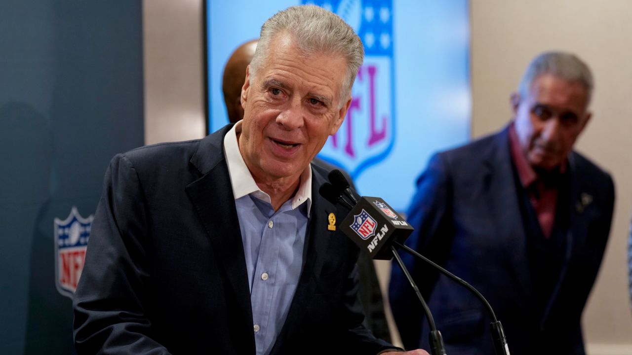 Pittsburgh Steelers owner Arthur Rooney II speaks during a news conference at the NFL football owners' spring meetings Tuesday, May 21, 2024, in Nashville, Tenn. 