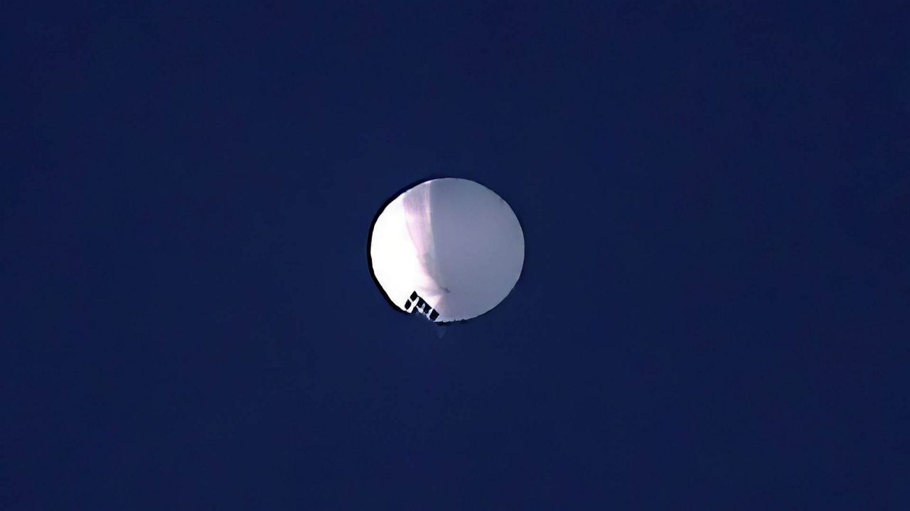 A high altitude balloon floats over Billings on Wednesday, Feb. 1, 2023.