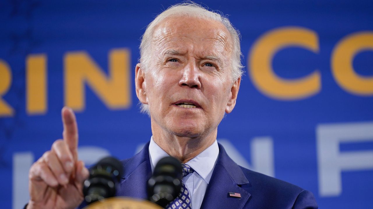 President Joe Biden speaks about his student debt relief plan at Central New Mexico Community College, Thursday, Nov. 3, 2022, in Albuquerque, N.M. (AP Photo/Patrick Semansky)