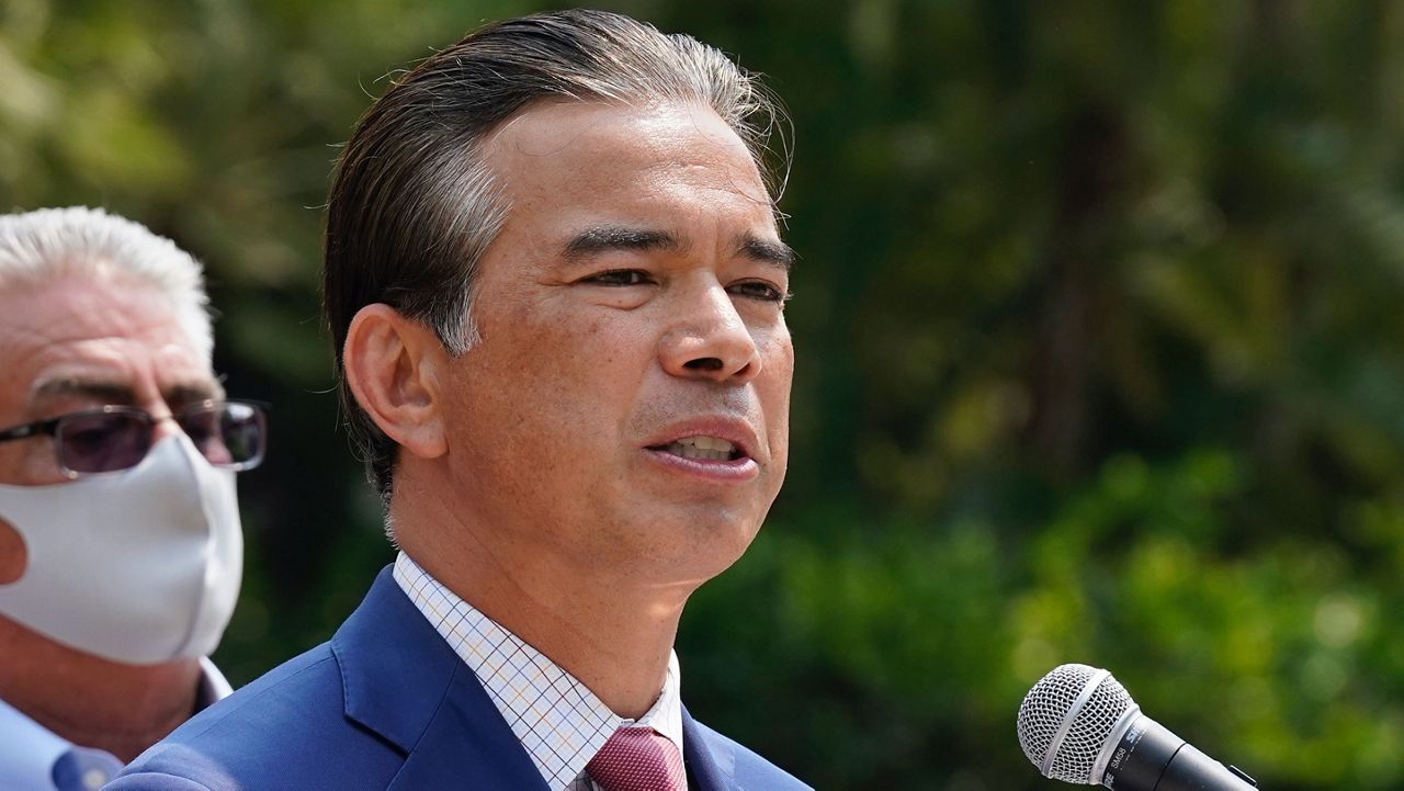 California Attorney General Rob Bonta speaks at a news conference in Sacramento, Calif., Aug. 17, 2021. (AP Photo/Rich Pedroncelli, File)