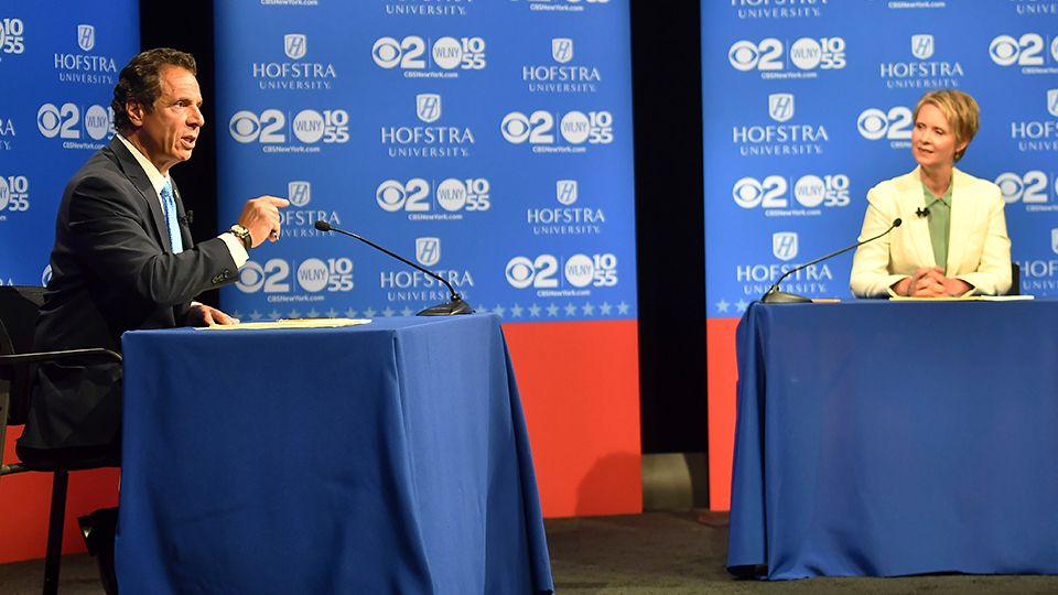 cuomo nixon debate stage