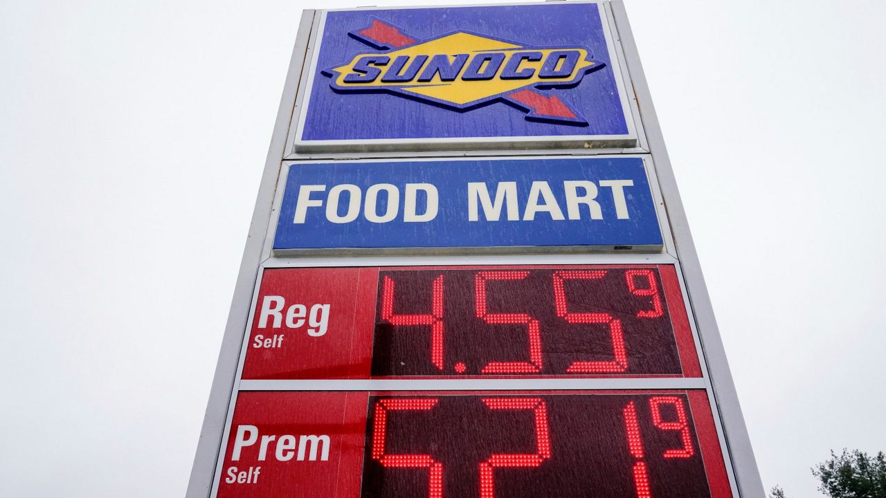 A sign displays gas prices in excess of $4 per gallon. (AP Photo)