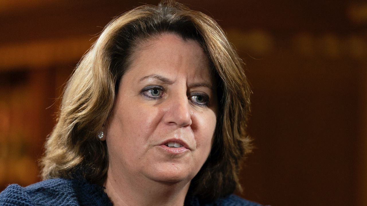 Deputy Attorney General Lisa Monaco speaks to The Associated Press during an interview at the Department of Justice in Washington, Nov. 2, 2021. (AP Photo/Manuel Balce Ceneta, File)