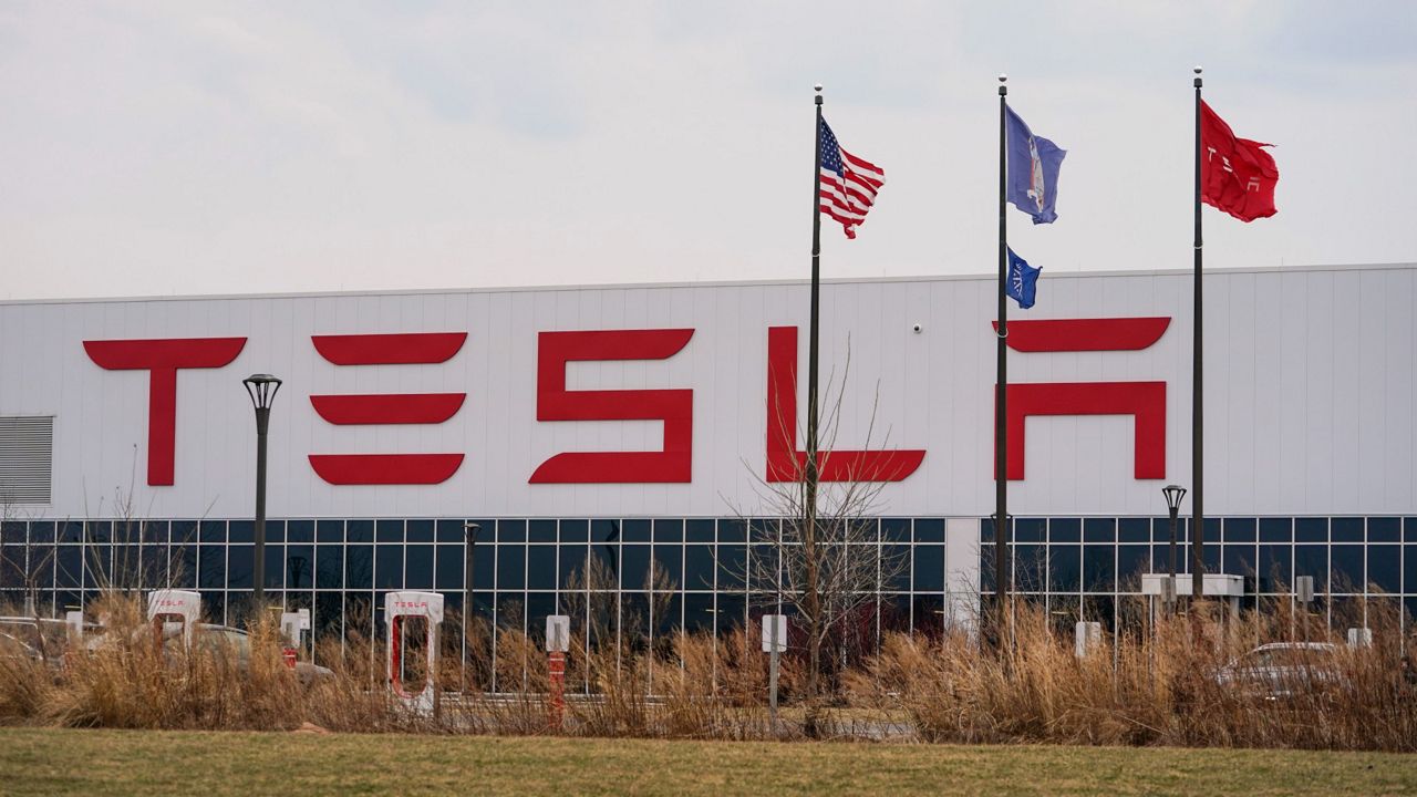 Tesla Gigafactory 2 is shown Friday, March 18, 2022, in Buffalo, N.Y. (AP Photo/Frank Franklin II)