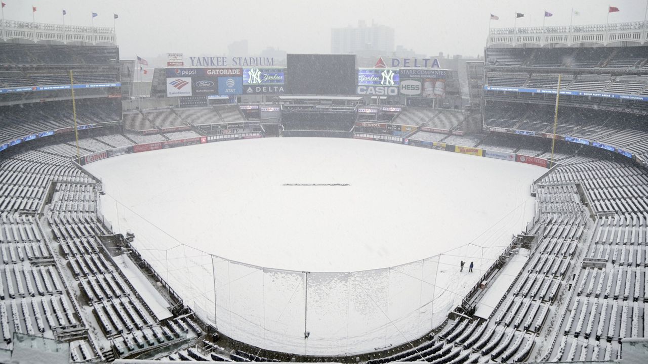 Yankee Stadium floods after torrential rains hit New York City