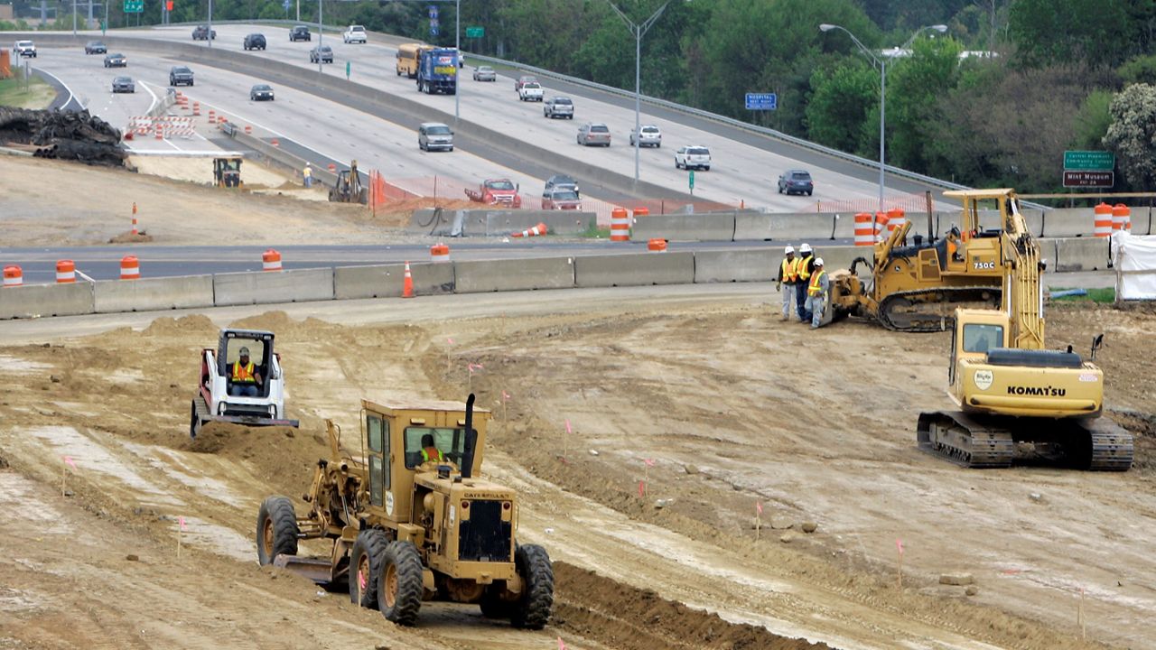 Construction on NC highway 