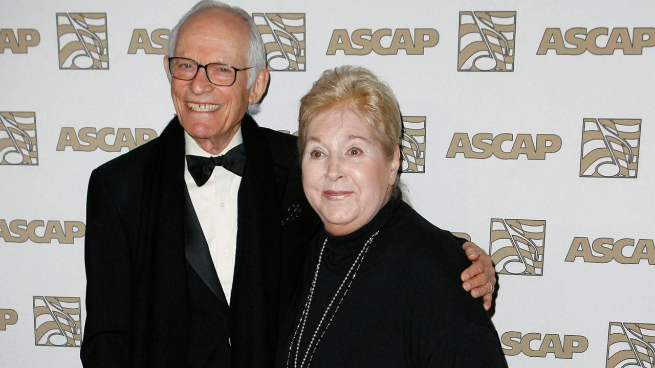 Honorees Alan, left, and Marilyn Bergman arrive at the ASCAP Film and Television music awards in Beverly Hills, Calif. on May 6, 2008. (AP Photo/Matt Sayles)