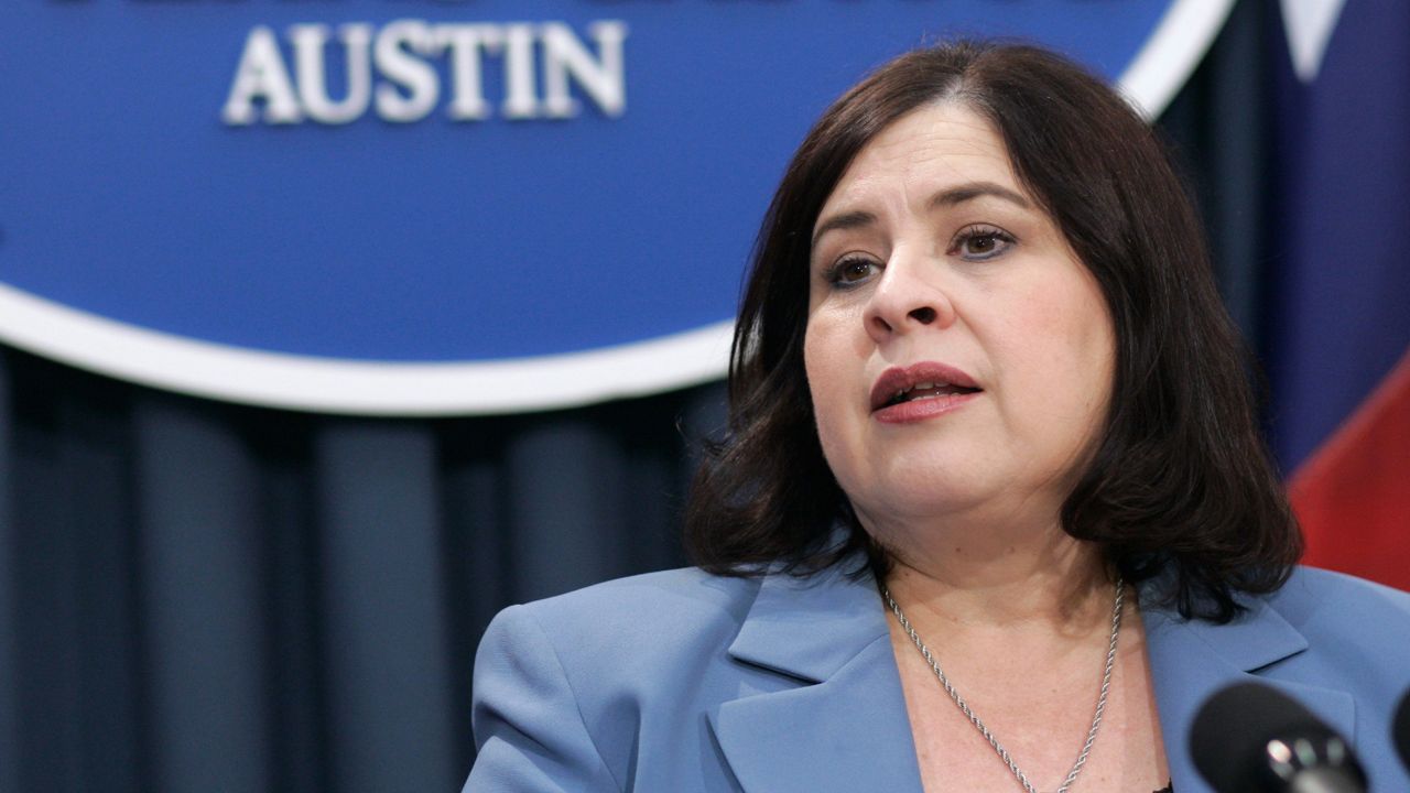 Former state Sen. Leticia Van de Putte, D-San Antonio, is shown at the Texas Capitol during a news conference Thursday, Feb. 19, 2009, in Austin, Texas. (AP Photo/Harry Cabluck)