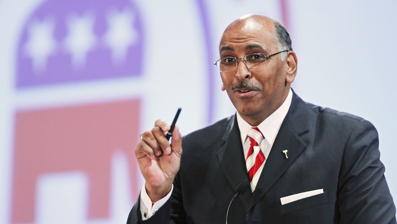 Republican National Committee (RNC) Chairman Michael Steele makes his remarks during a Republican National Committee Winter Meeting in Oxon Hill, Md., Friday, Jan. 14, 2011. (AP Photo/Manuel Balce Ceneta)