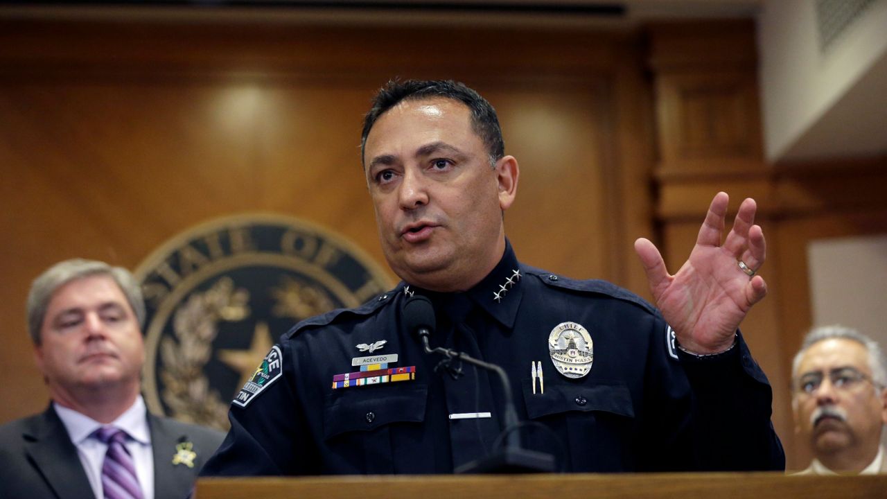 In this May 27, 2015 file photo, former Austin Police Chief Art Acevedo speaks in Austin, Texas. (AP Photo/Eric Gay File)