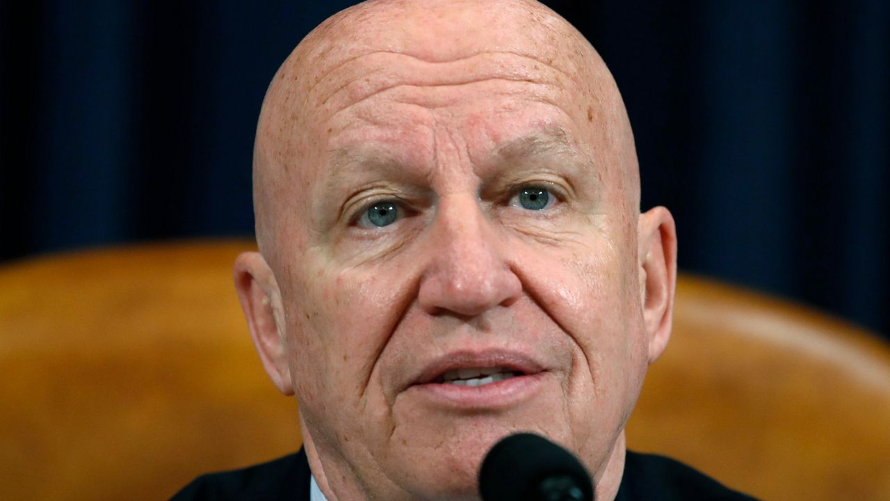 Rep. Kevin Brady, R-Texas, speaks during a committee hearing on the FY19 budget, Wednesday, Feb. 14, 2018, on Capitol Hill in Washington. (AP Photo/Jacquelyn Martin)
