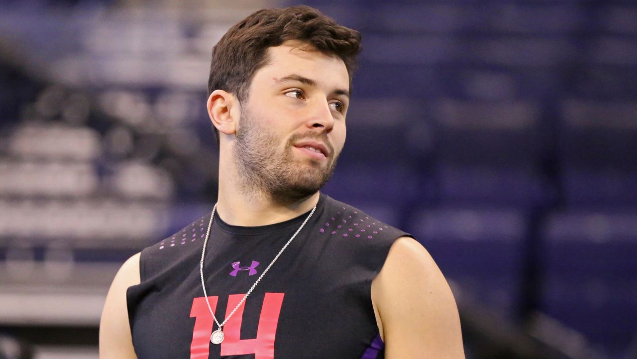 Cleveland Browns quarterback Baker Mayfield appears in this file image. (Associated Press)