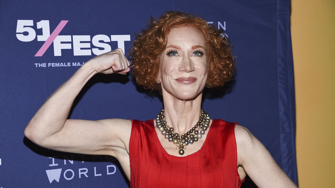 Comedian Kathy Griffin attends the 51Fest opening night screening of "Kathy Griffin: A Hell of a Story" at SVA Theatre on Thursday, July 18, 2019, in New York. (Photo by Evan Agostini/Invision/AP)