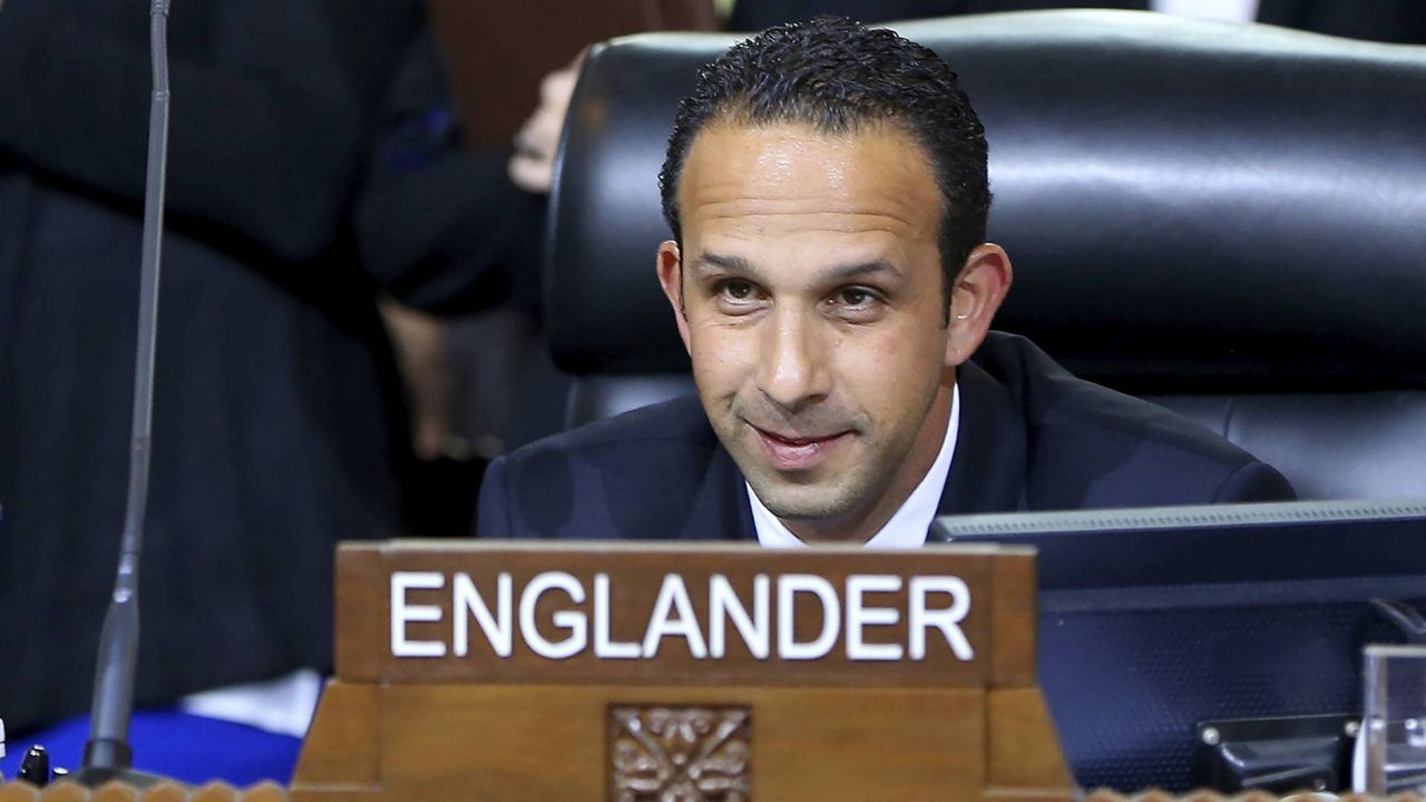 This May 19, 2015 file photo shows Los Angeles City Council member Mitchell Englander during a City Council meeting in L.A. (AP Photo/Damian Dovarganes)