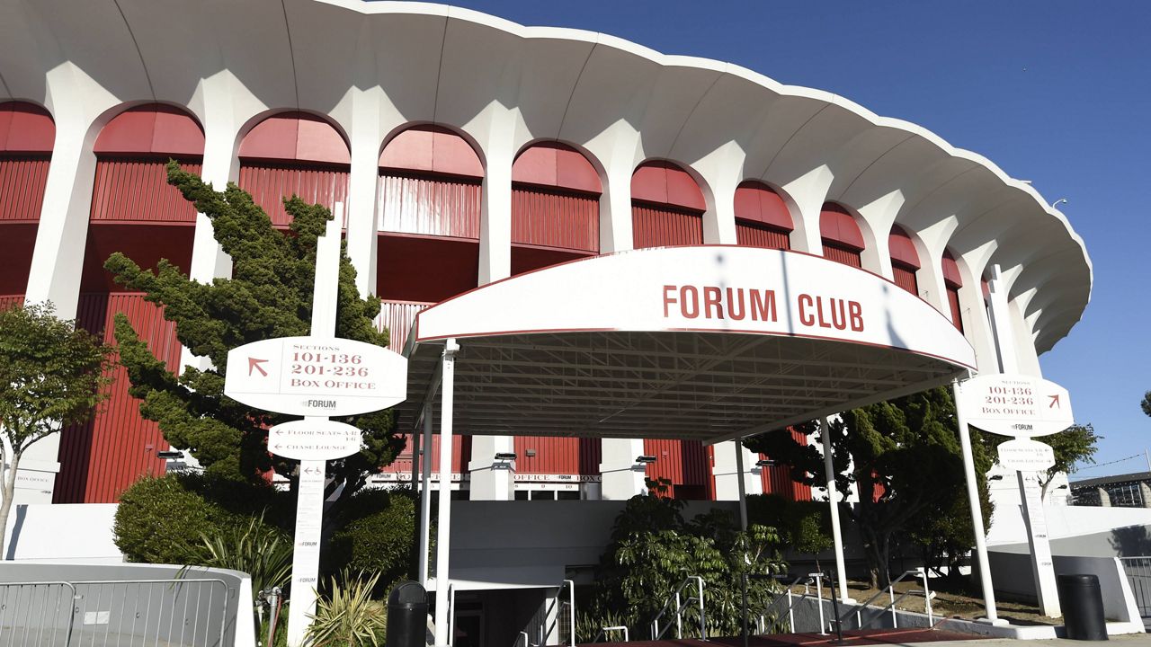 The Forum is pictured, Thursday, April 23, 2020, in Los Angeles. (AP Photo/Chris Pizzello)